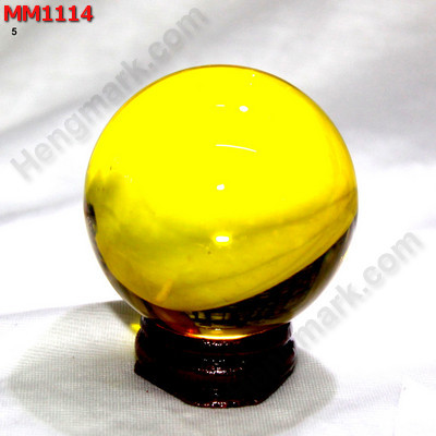 MM1114 ลูกแก้วใส สีเหลือง (50mm) ราคา 200 บาท http://hengmark.com/view_product/MM1114.htm