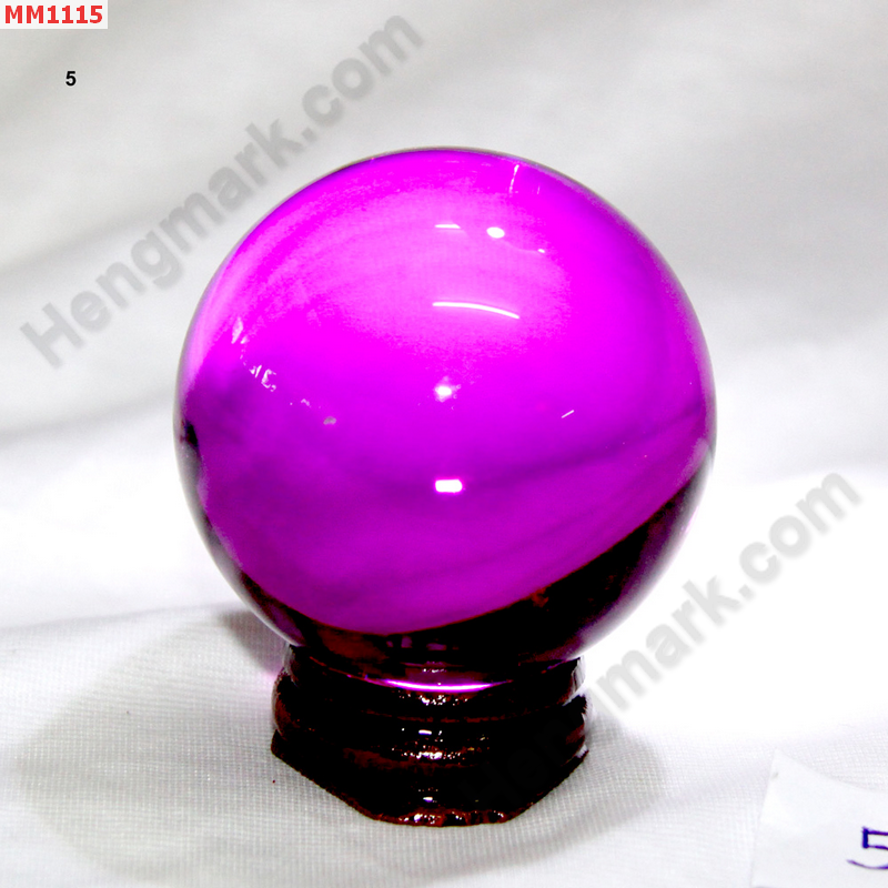 MM1115 ลูกแก้วใส สีชมพูอมม่วง (50mm) ราคา 200 บาท http://hengmark.com/view_product/MM1115.htm