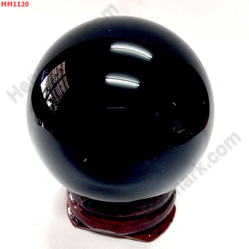 MM1120 ลูกแก้วใสสีดำ ขนาด 5 ซม ราคา 300 บาท http://hengmark.com/view_product/MM1120.htm
