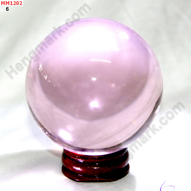 MM1202 ลูกแก้วใสสีชมพู พร้อมขาตั้ง (60mm)(W) ราคา 500 บาท http://hengmark.com/view_product/MM1202.htm