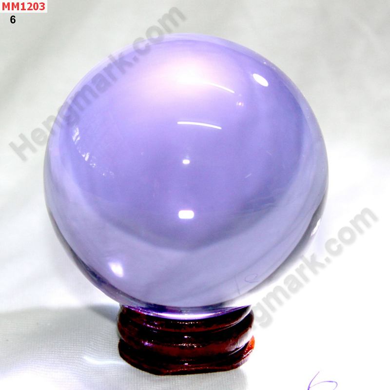 MM1203 ลูกแก้วใสสีม่วง พร้อมขาตั้ง (60mm)(W) ราคา 500 บาท http://hengmark.com/view_product/MM1203.htm