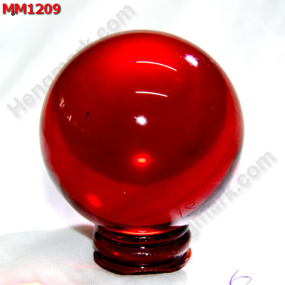 MM1209 ลูกแก้วใสสีแดง พร้อมขาตั้ง (60mm)(W) ราคา 600 บาท http://hengmark.com/view_product/MM1209.htm