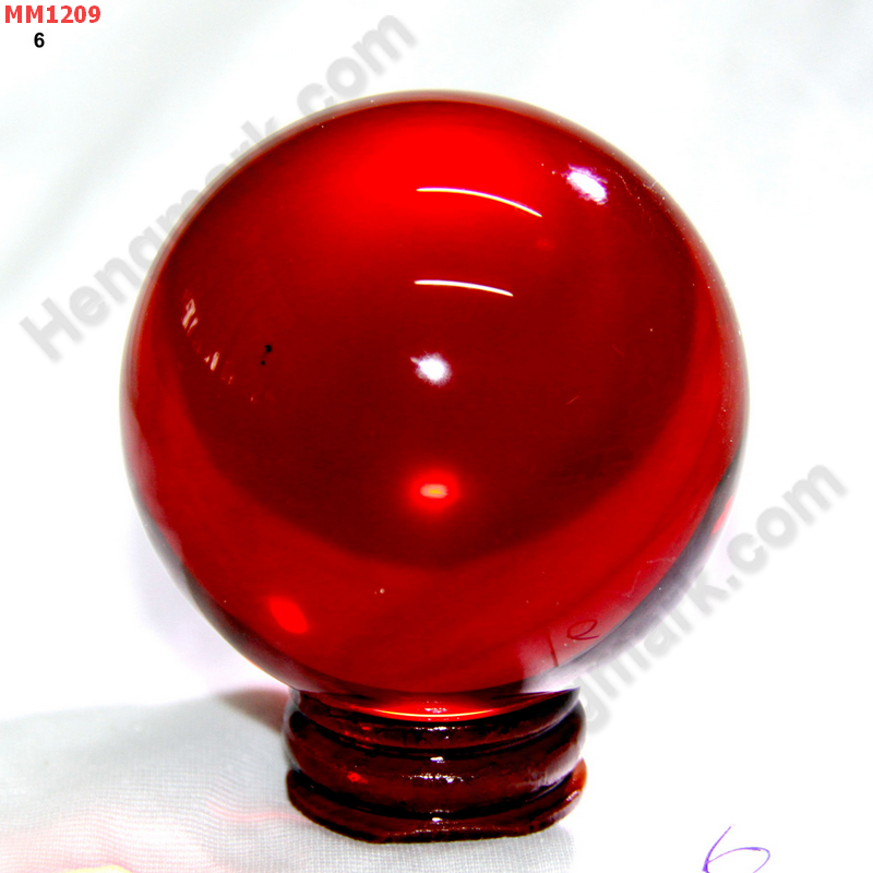 MM1209 ลูกแก้วใสสีแดง พร้อมขาตั้ง (60mm)(W) ราคา 600 บาท http://hengmark.com/view_product/MM1209.htm