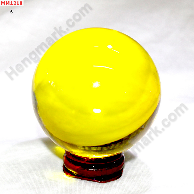 MM1210 ลูกแก้วใส สีเหลือง (60mm) ราคา 350 บาท http://hengmark.com/view_product/MM1210.htm