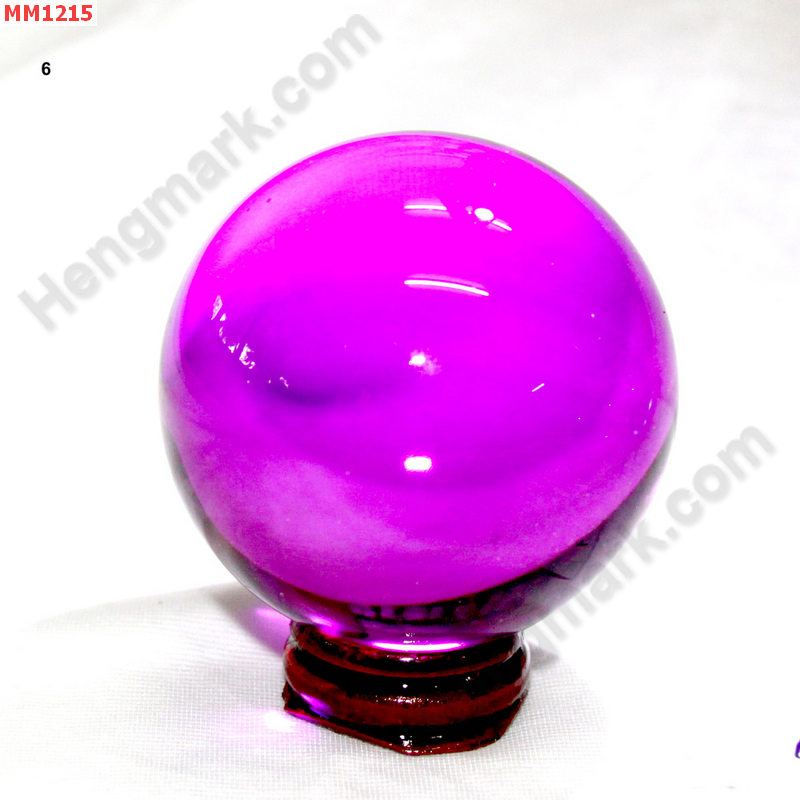 MM1215 ลูกแก้วใส สีชมพูอมม่วง (60mm) ราคา 350 บาท http://hengmark.com/view_product/MM1215.htm