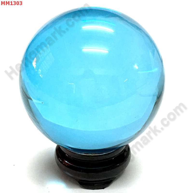 MM1303 ลูกแก้วใสสีฟ้าพร้อมขาตั้ง (80mm) ราคา 600 บาท http://hengmark.com/view_product/MM1303.htm