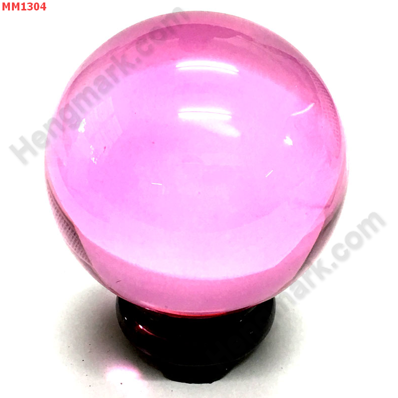 MM1304 ลูกแก้วใสสีชมพู พร้อมขาตั้ง (80mm) ราคา 600 บาท http://hengmark.com/view_product/MM1304.htm
