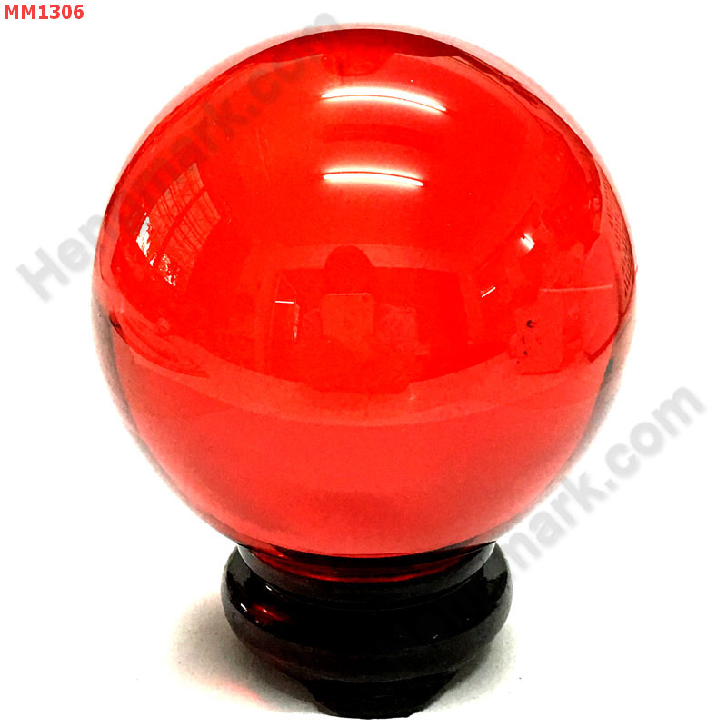MM1306 ลูกแก้วใสสีแดง พร้อมขาตั้ง (80mm) ราคา 600 บาท http://hengmark.com/view_product/MM1306.htm