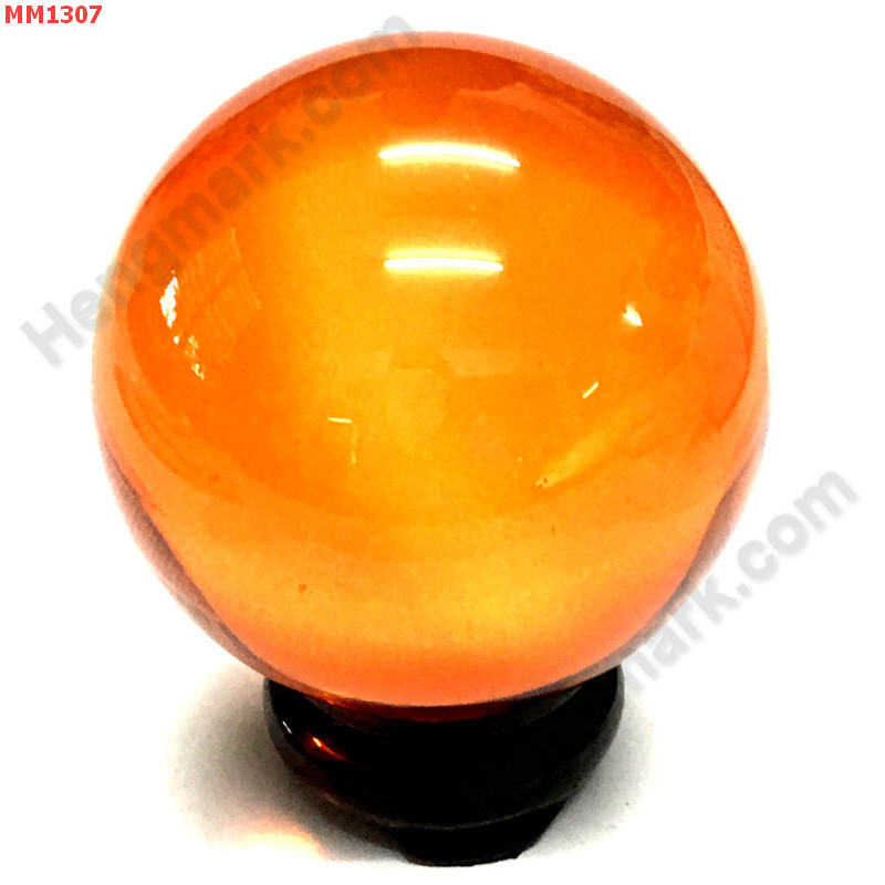 MM1307 ลูกแก้วใสสีส้ม พร้อมขาตั้ง (80mm) ราคา 600 บาท http://hengmark.com/view_product/MM1307.htm