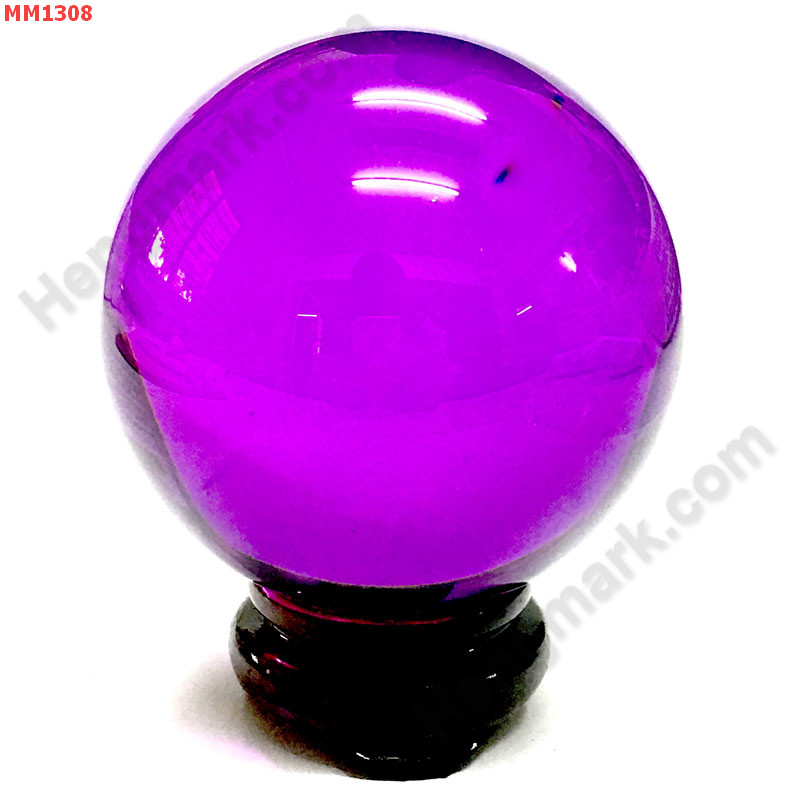 MM1308 ลูกแก้วใสสีม่วง พร้อมขาตั้ง (80mm) ราคา 600 บาท http://hengmark.com/view_product/MM1308.htm