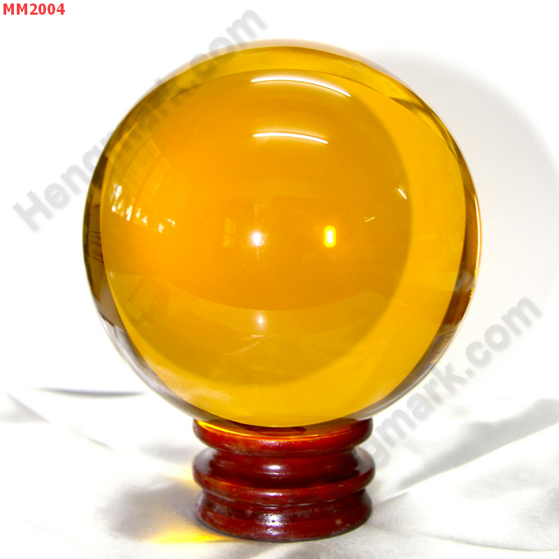 MM2004 ลูกแก้วใส สีส้ม พร้อมขาตั้ง (100mm) ราคา 900 บาท http://hengmark.com/view_product/MM2004.htm