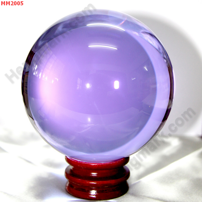 MM2005 ลูกแก้วใส สีม่วง พร้อมขาตั้ง (100mm) ราคา 1400 บาท http://hengmark.com/view_product/MM2005.htm
