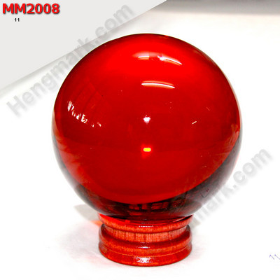 MM2008 ลูกแก้วใส สีแดง (110mm) ราคา 1000 บาท http://hengmark.com/view_product/MM2008.htm