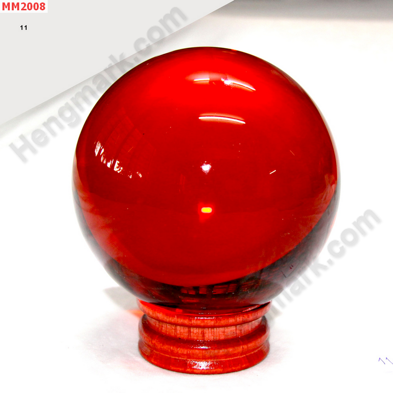 MM2008 ลูกแก้วใส สีแดง (110mm) ราคา 1000 บาท http://hengmark.com/view_product/MM2008.htm