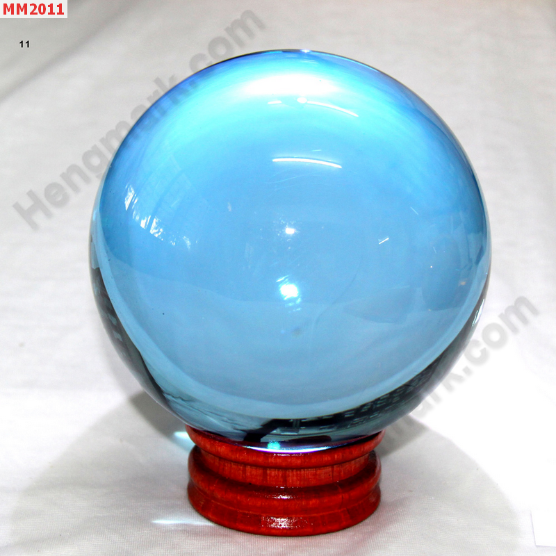 MM2011 ลูกแก้วใส สีฟ้า (110mm) ราคา 1000 บาท http://hengmark.com/view_product/MM2011.htm