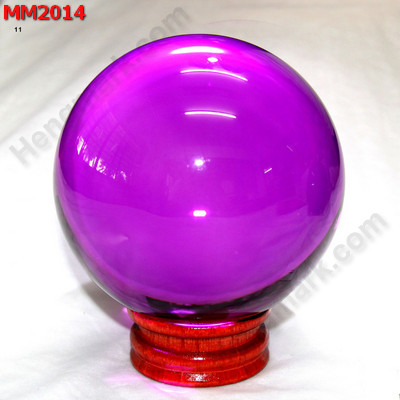 MM2014 ลูกแก้วใส สีชมพูม่วง (110mm) ราคา 1000 บาท http://hengmark.com/view_product/MM2014.htm