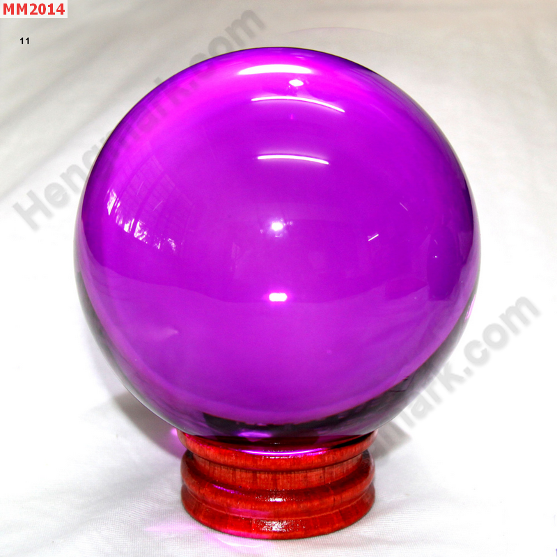 MM2014 ลูกแก้วใส สีชมพูม่วง (110mm) ราคา 1000 บาท http://hengmark.com/view_product/MM2014.htm