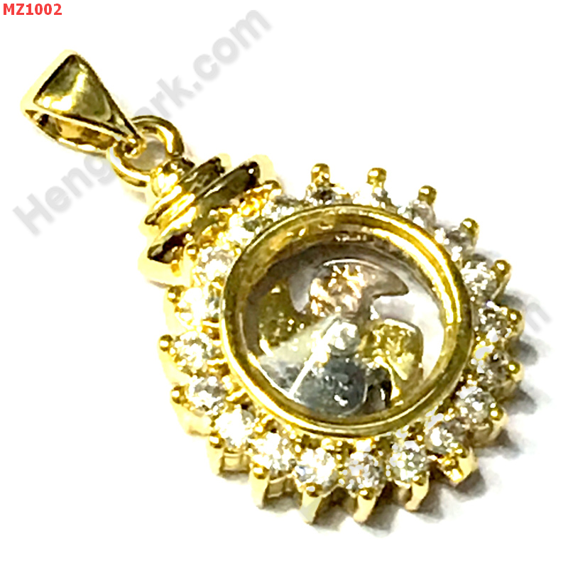 MZ1002 จี้กังหันสีทอง ฝังพลอย ราคา 399 บาท http://hengmark.com/view_product/MZ1002.htm