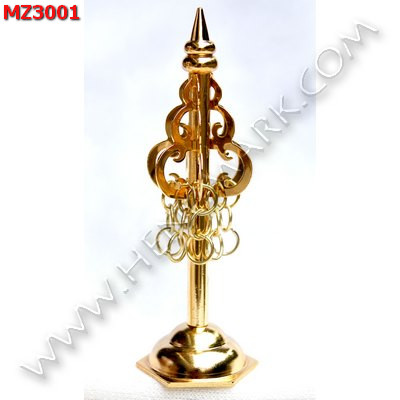 MZ3001 ไม้พลองหกห่วงทองเหลืองชุบทอง ราคา 399 บาท http://hengmark.com/view_product/MZ3001.htm