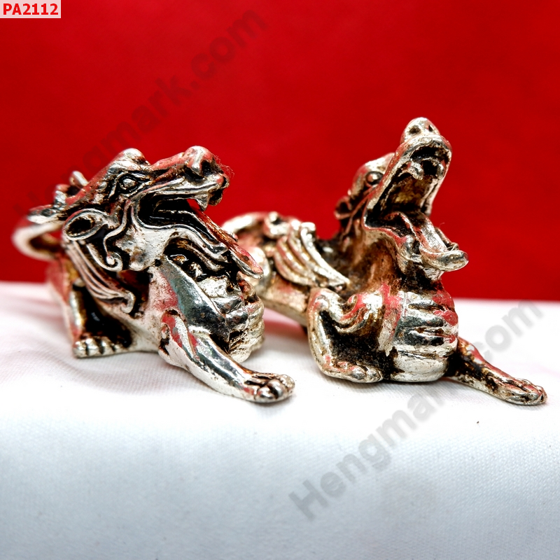 PA2112  ปี่เซียะคู่ โลหะสีเงิน ราคา 799 บาท http://hengmark.com/view_product/PA2112.htm