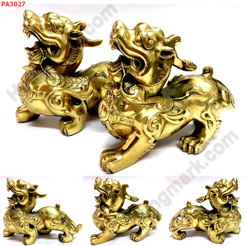 PA3027 ปี่เซียะทองเหลืองตั้งโต๊ะคู่ ราคา 4900 บาท http://hengmark.com/view_product/PA3027.htm