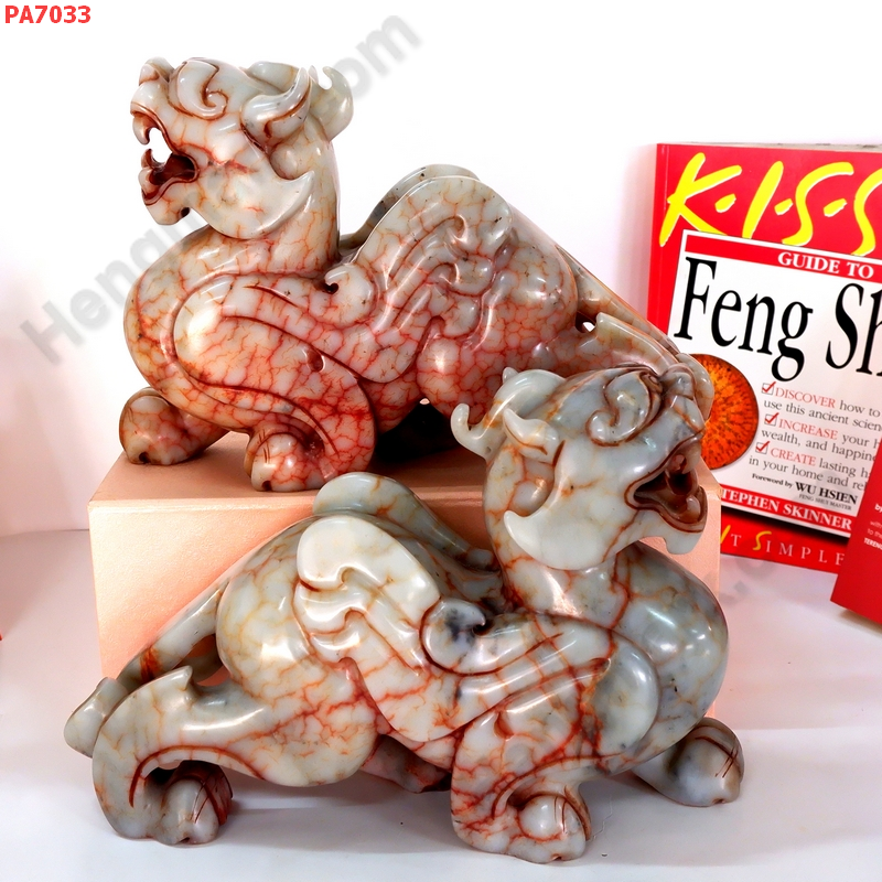 PA7033 ปี่เซียะคู่ตั้งโต๊ะเนื้อหยก มีปีก ราคา 14900 บาท http://hengmark.com/view_product/PA7033.htm