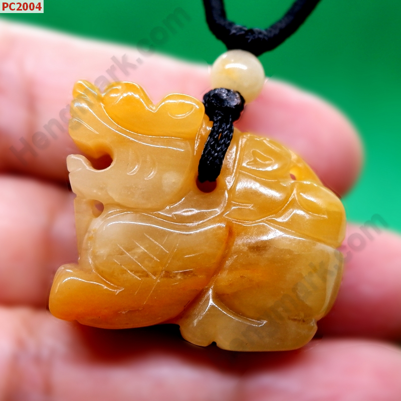 PC2004 สร้อยคอปี่เซียะแม่ลูกหยกเหลือง ราคา 299 บาท http://hengmark.com/view_product/PC2004.htm