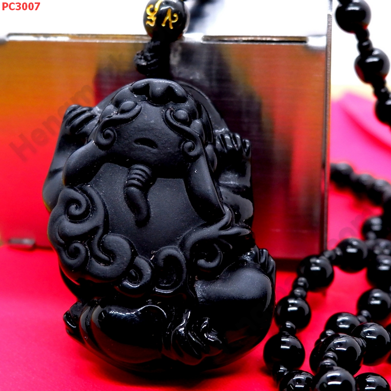 PC3007 สร้อยคอปี่เซียะหินสีดำ ราคา 399 บาท http://hengmark.com/view_product/PC3007.htm