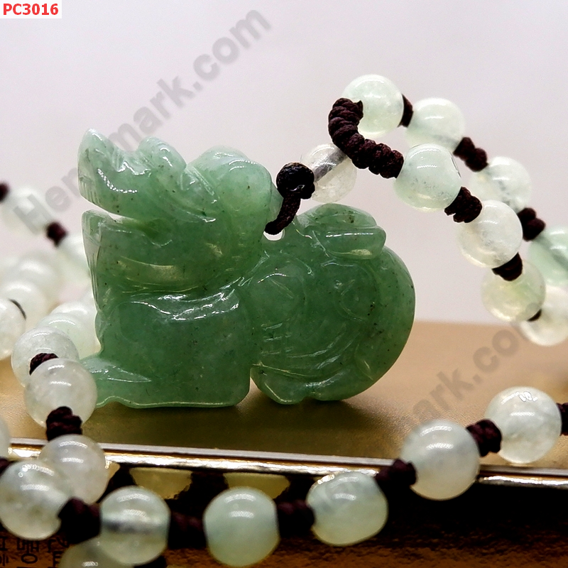 PC3016  ปี่เซียะหยกเขียวพร้อมสร้อย ราคา 399 บาท http://hengmark.com/view_product/PC3016.htm