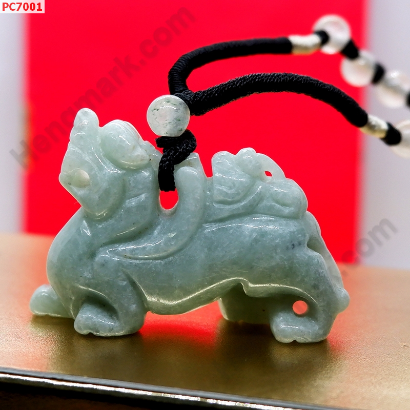 PC7001 สร้อยคอปี่เซียะแม่ลูกหยกเขียว ราคา 799 บาท http://hengmark.com/view_product/PC7001.htm