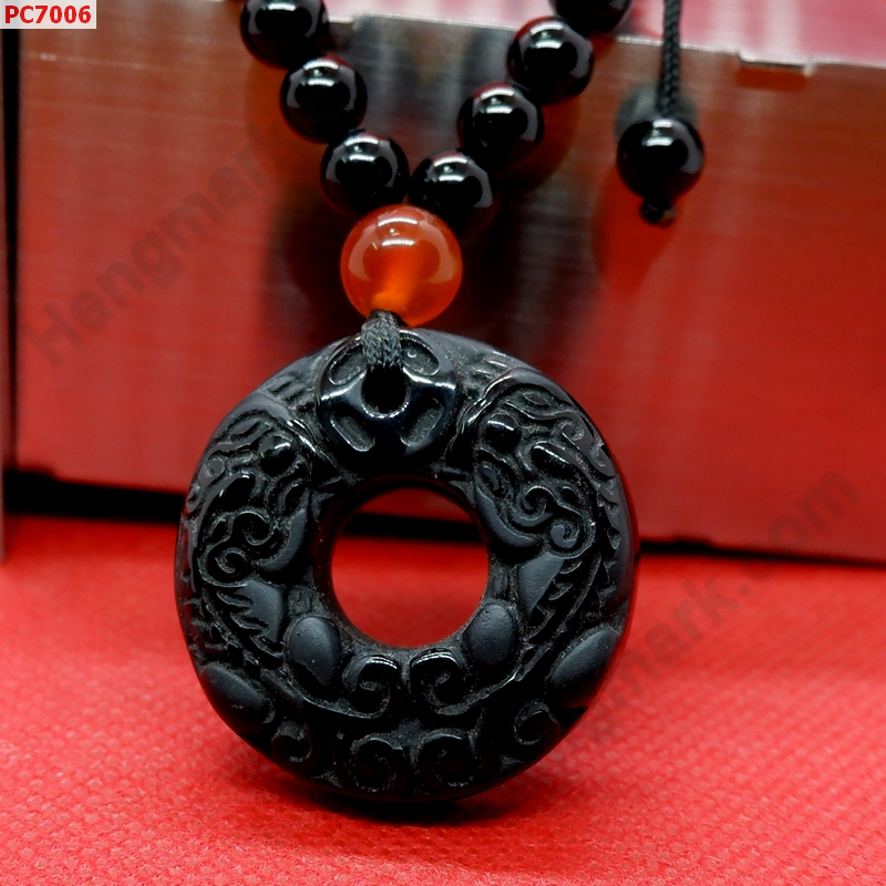 PC7006 สร้อยคอปี่เซียะคู่ หินอ๊อบซิเดียน ราคา 799 บาท http://hengmark.com/view_product/PC7006.htm
