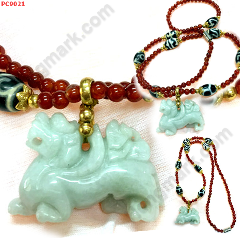 PC9021 ปี่เซียะหยกกับหินทิเบต 8 เม็ด ราคา 2499 บาท http://hengmark.com/view_product/PC9021.htm