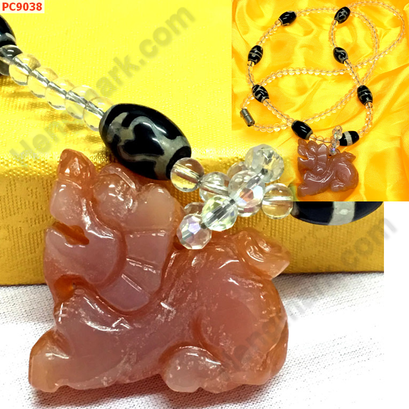 PC9038 ปีเซียะหินสีแดง สร้อยคอDZI ราคา 999 บาท http://hengmark.com/view_product/PC9038.htm