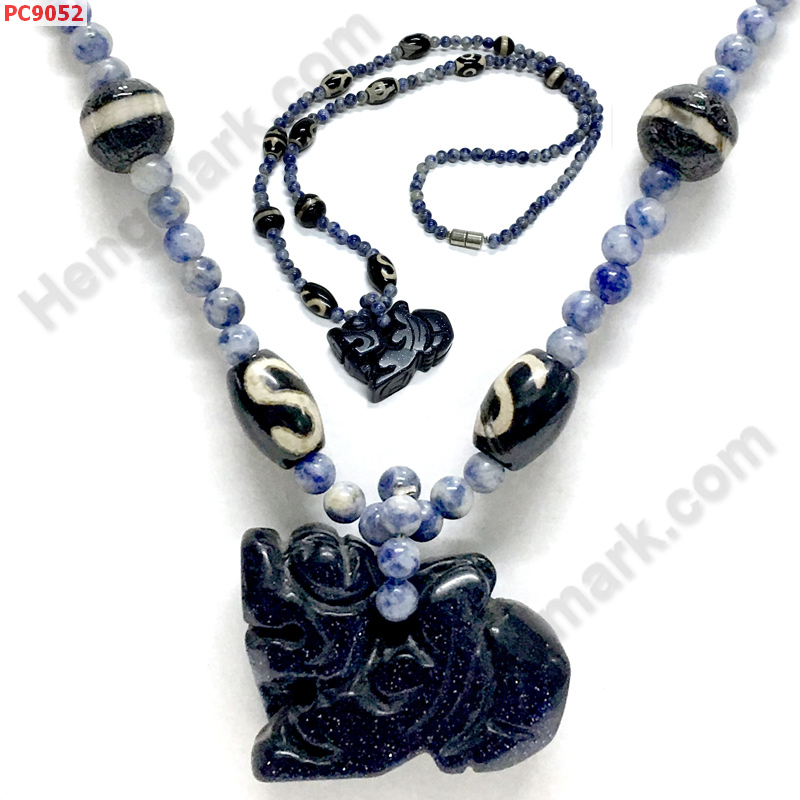 PC9052 สร้อยคอหินทิเบตและปี่เซียะะหินทรายเงิน ราคา 1199 บาท http://hengmark.com/view_product/PC9052.htm