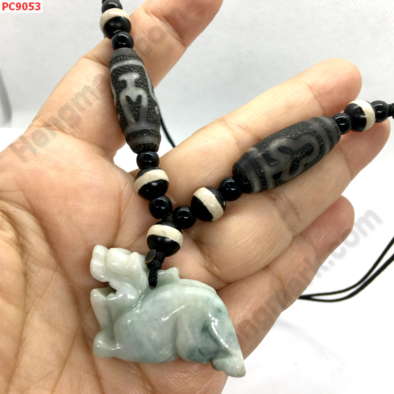 PC9053 สร้อยคอปี่เซียะหยกร้อยกับหินทิเบต ราคา 649 บาท http://hengmark.com/view_product/PC9053.htm
