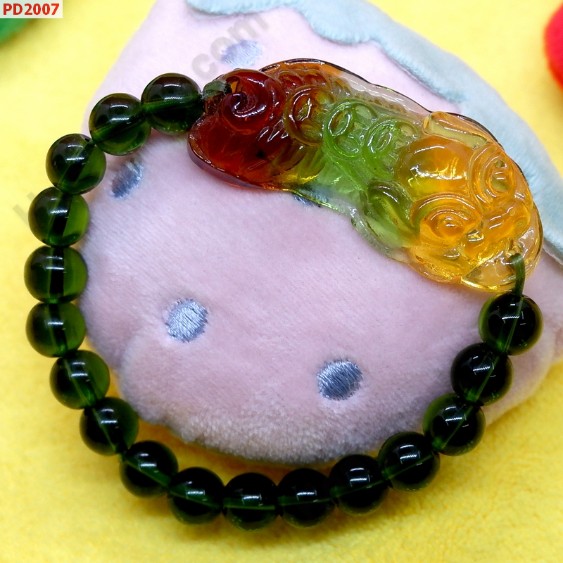 PD2007 สร้อยข้อมือปี่เซียะแก้ว 3 สี ราคา 249 บาท http://hengmark.com/view_product/PD2007.htm