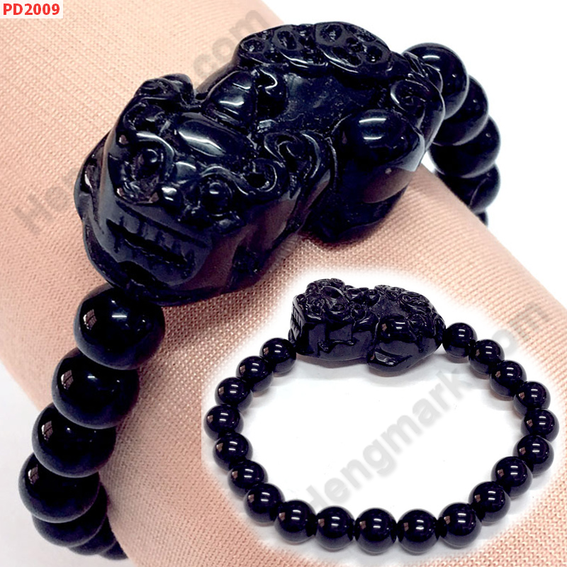 PD2009 สร้อยข้อมือปี่เซียะหินสีดำ ราคา 299 บาท http://hengmark.com/view_product/PD2009.htm