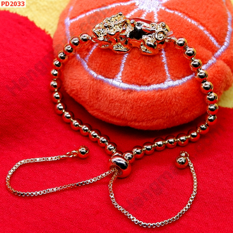 PD2033 สร้อยข้อมือปี่เซียะทอง+สร้อยทอง ราคา 269 บาท http://hengmark.com/view_product/PD2033.htm