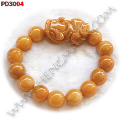 PD3004 สร้อยข้อมือปี่เซียะหยกเหลือง ราคา 399 บาท http://hengmark.com/view_product/PD3004.htm