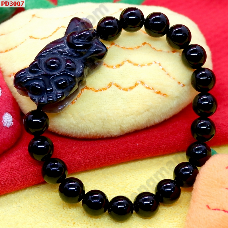 PD3007 สร้อยข้อมือปี่เซียะหินอะเก็ต ราคา 399 บาท http://hengmark.com/view_product/PD3007.htm