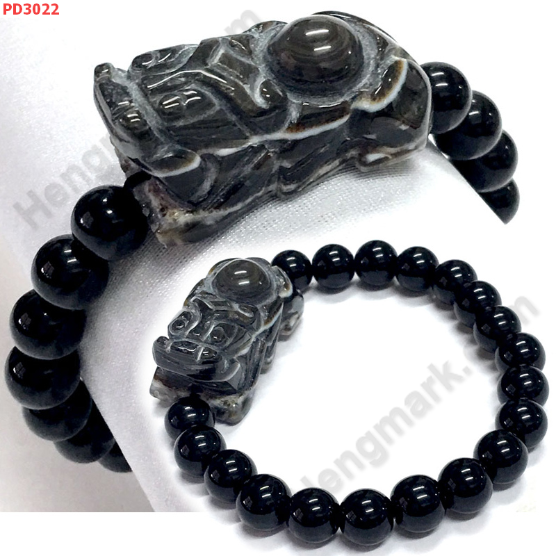 PD3022 สร้อยข้อมือปี่เซียะหินอะเก็ต ราคา 399 บาท http://hengmark.com/view_product/PD3022.htm