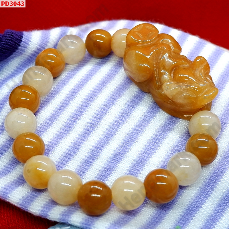 PD3043  สร้อยข้อมือปี่เซียะหยกน้ำผึ้ง ราคา 399 บาท http://hengmark.com/view_product/PD3043.htm