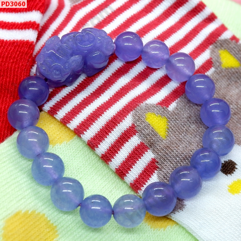 PD3060 สร้อยข้อมือปี่เซียะหินสีม่วง ราคา 399 บาท http://hengmark.com/view_product/PD3060.htm