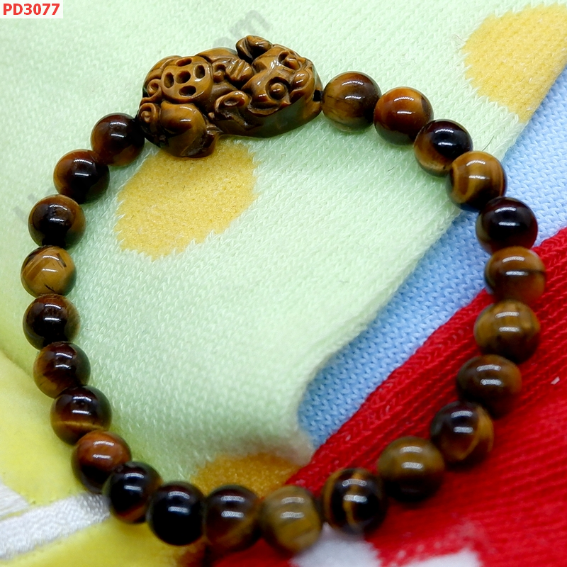 PD3077 สร้อยข้อมือปี่เซียะหินไทเกอร์อาย ราคา 349 บาท http://hengmark.com/view_product/PD3077.htm