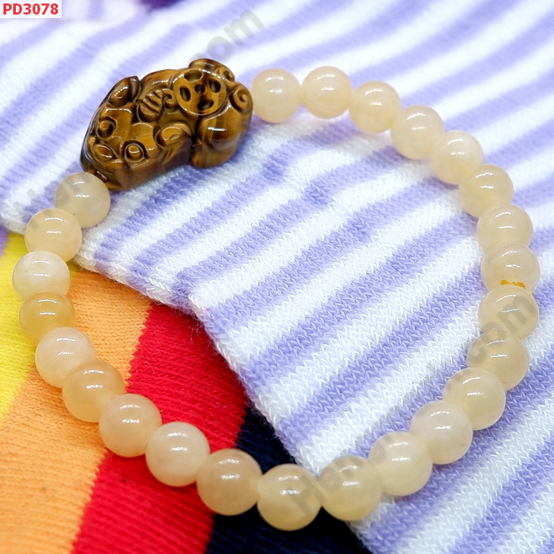 PD3078 สร้อยข้อมือปี่เซียะหินไทเกอร์อาย+หยกน้ำผึ้ง ราคา 349 บาท http://hengmark.com/view_product/PD3078.htm