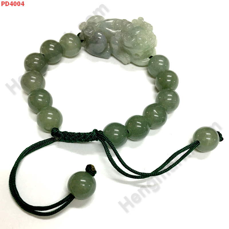 PD4004 สร้อยข้อมือปี่เซียะหยกเขียวอมเทา ราคา 499 บาท http://hengmark.com/view_product/PD4004.htm