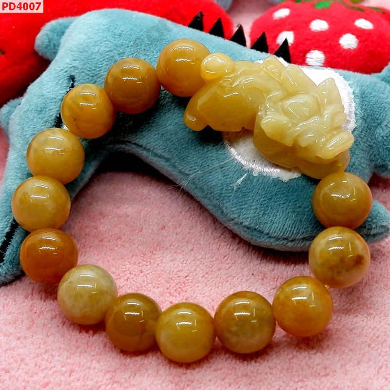 PD4007 สร้อยข้อมือปี่เซียะหยกเหลือง ราคา 499 บาท http://hengmark.com/view_product/PD4007.htm