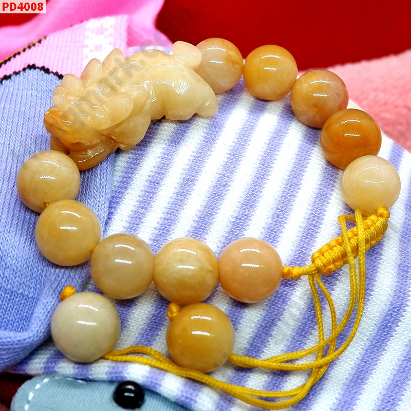 PD4008 สร้อยข้อมือปี่เซียะหยกเหลือง ราคา 499 บาท http://hengmark.com/view_product/PD4008.htm