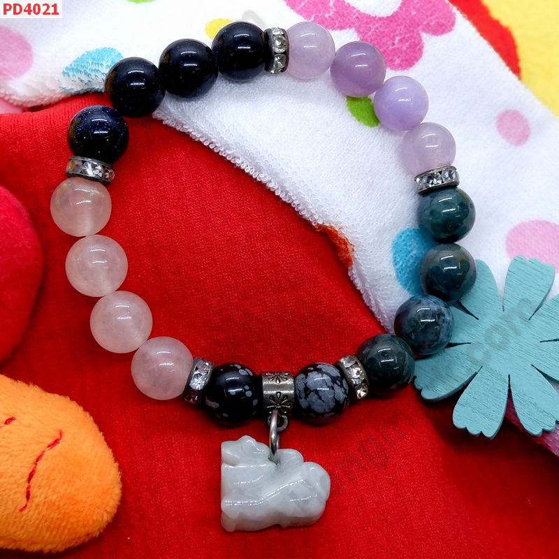 PD4021 สร้อยข้อมือปี่เซียะ หิน 5 ชนิด ราคา 469 บาท http://hengmark.com/view_product/PD4021.htm