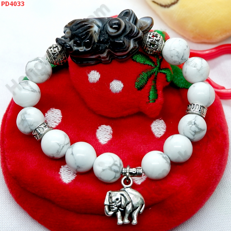 PD4033 สร้อยข้อมือปี่เซียะดำหินอะเก็ต ราคา 499 บาท http://hengmark.com/view_product/PD4033.htm
